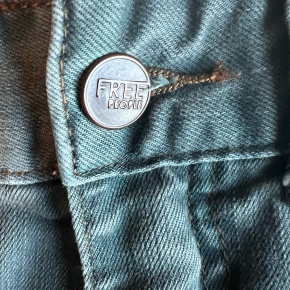 Free People green denim jeans, lovely muted color great condition size 29 - Picture 5 of 9